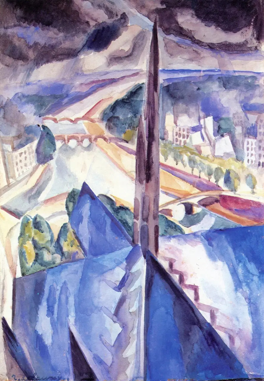 Reproduction du tableau « La Flèche de Notre-Dame - Robert Delaunay » par Alpha Reproduction en peinture à l’huile