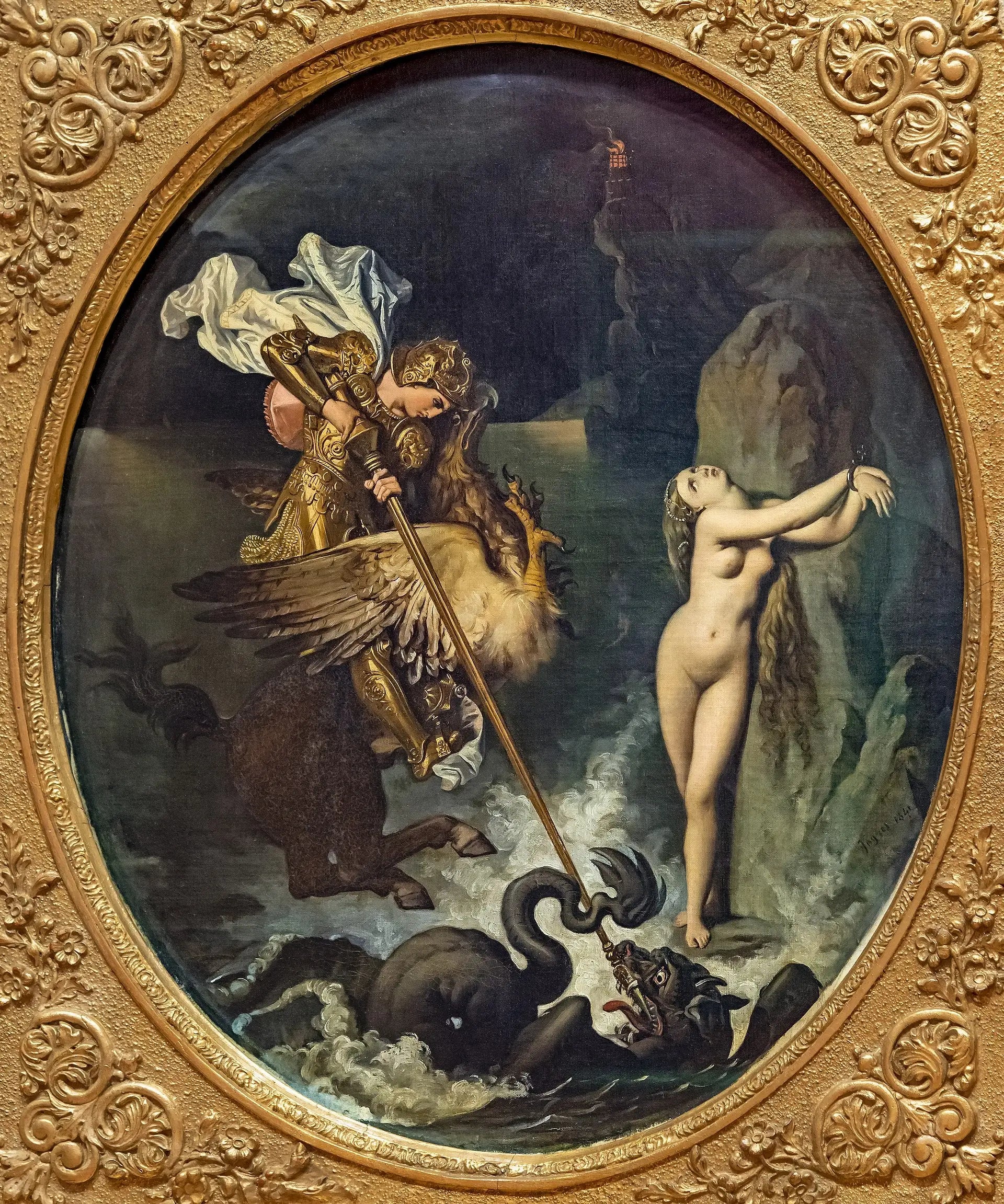 Roger délivrant Angélique - Jean-Auguste-Dominique Ingres - Alpha Reproduction