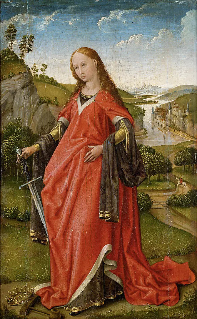 Right wing of a diptych: Saint Catherine - Rogier van der Weyden