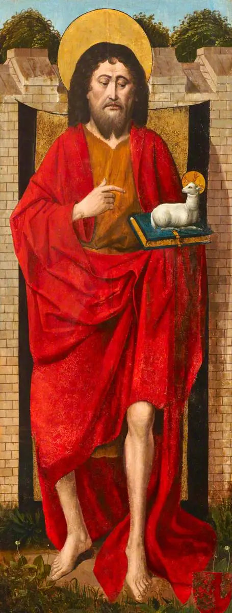 Weston Triptych (Jean-Baptiste) (triptych, left wing, exterior) - Rogier van der Weyden