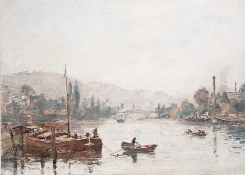 Rouen - The Sainte-Catherine Coast, Morning Mist - Eugène Boudin