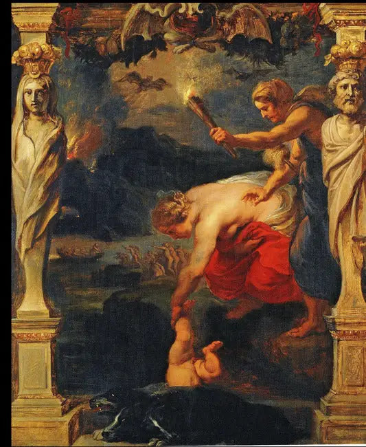 Achille plunged into the Styx River - Peter Paul Rubens