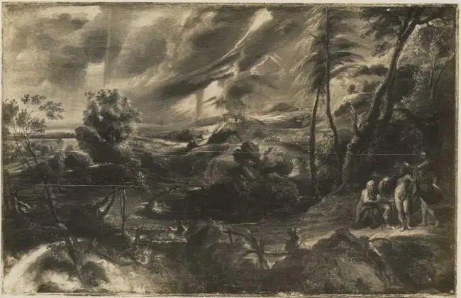 Landscape with Philemon and Baucis - Peter Paul Rubens