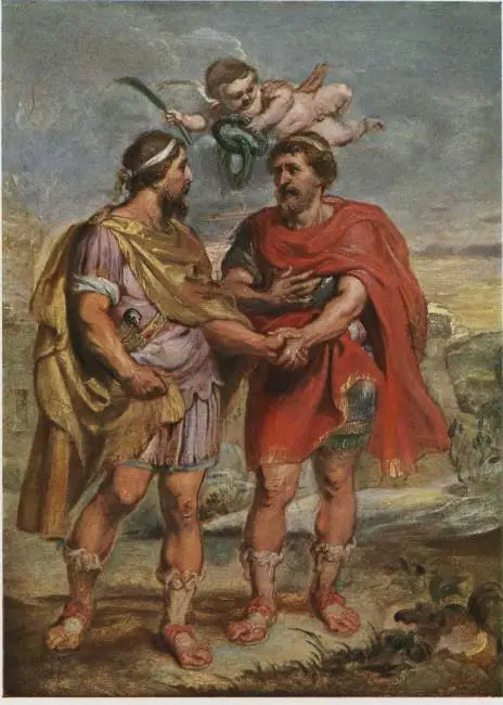 Romulus and Titus Tatius - Peter Paul Rubens