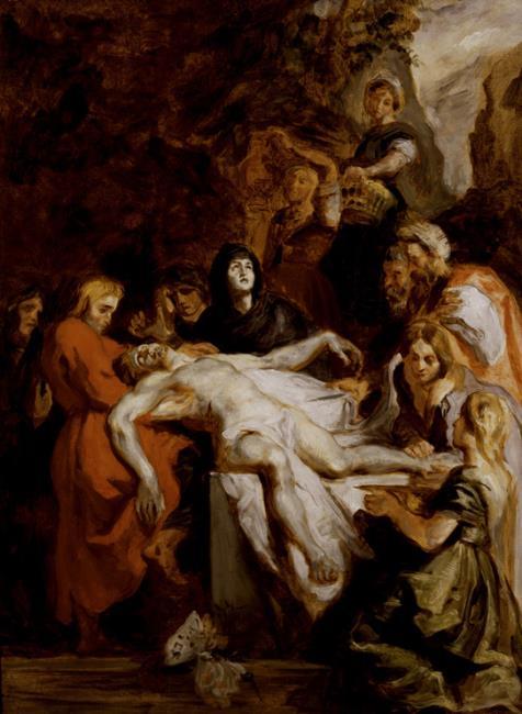 Reproduction du tableau « La mise au tombeau - Eugène Delacroix » par Alpha Reproduction en peinture à l’huile
