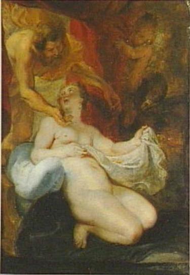 Danaë receiving Jupiter in the form of a rain of gold (Ovid, Metamorphoses 4:611) - Peter Paul Rubens