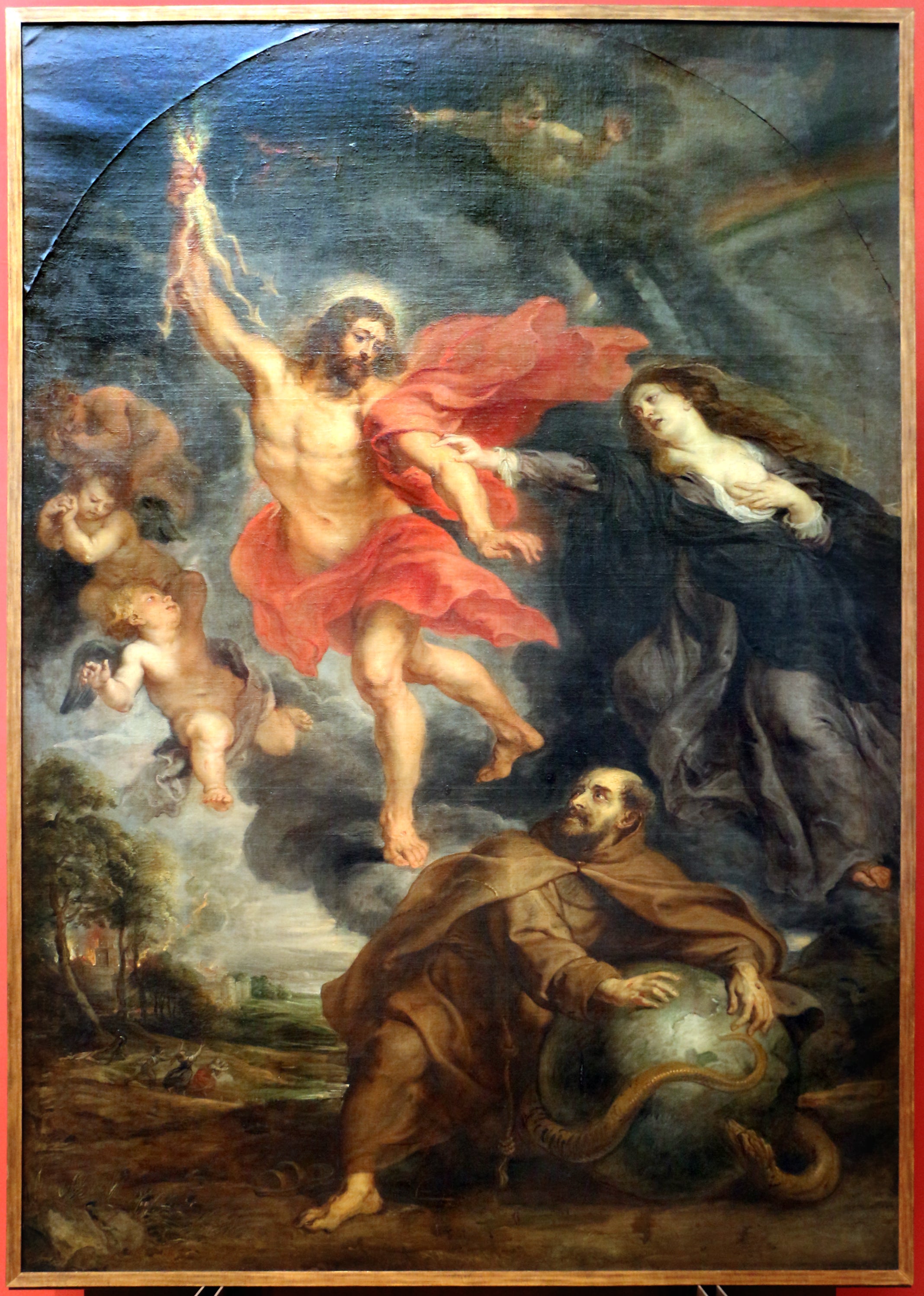 The Intercession of the Virgin and Saint Francis Stopping Divine Thunderbolts - Peter Paul Rubens