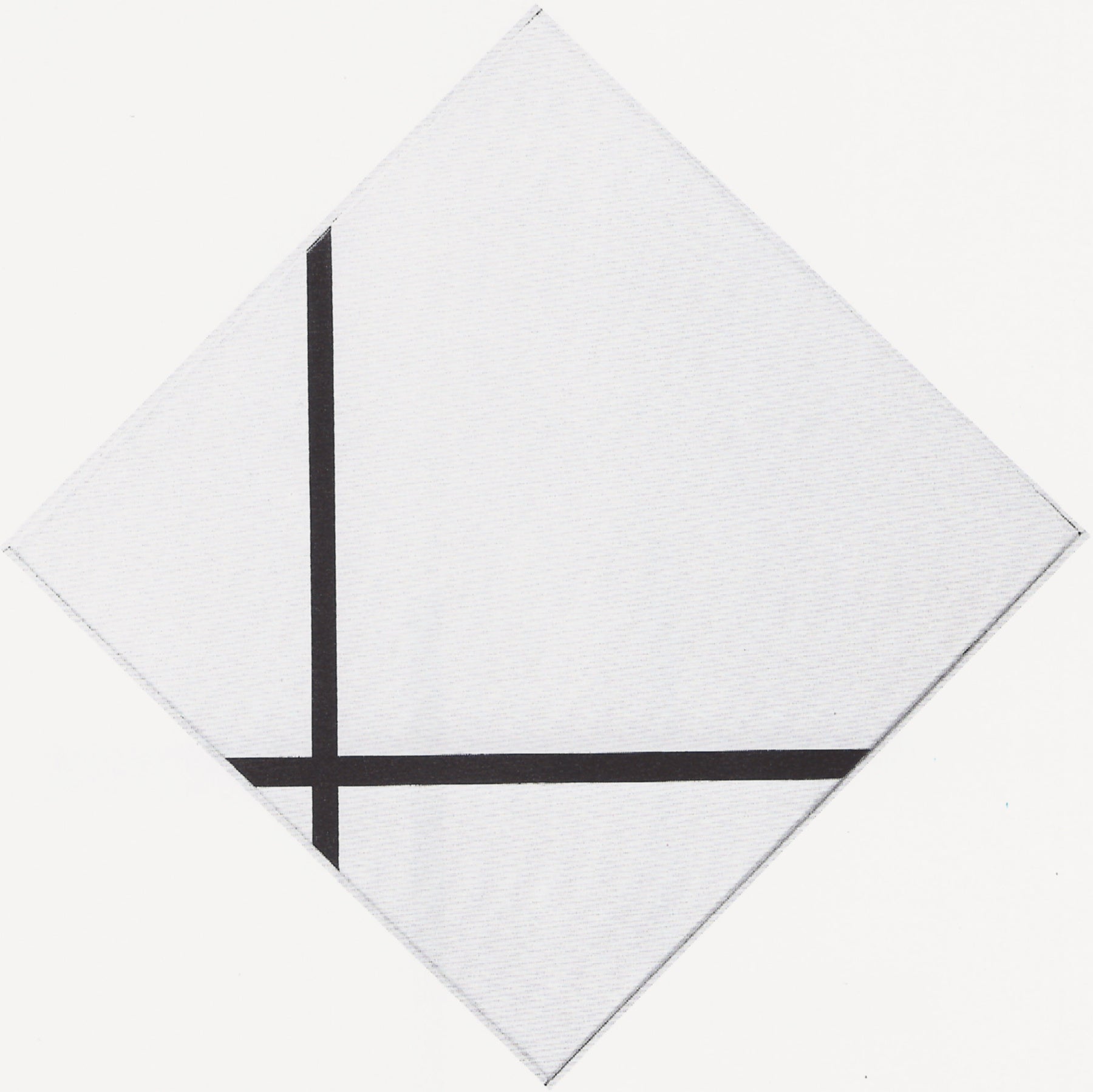 Reproduction du tableau « Composition de losange avec deux lignes - Piet Mondrian » par Alpha Reproduction en peinture à l’huile