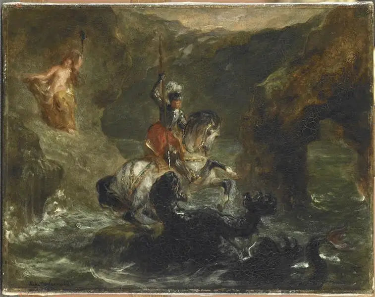Saint George Fighting the Dragon - Eugène Delacroix