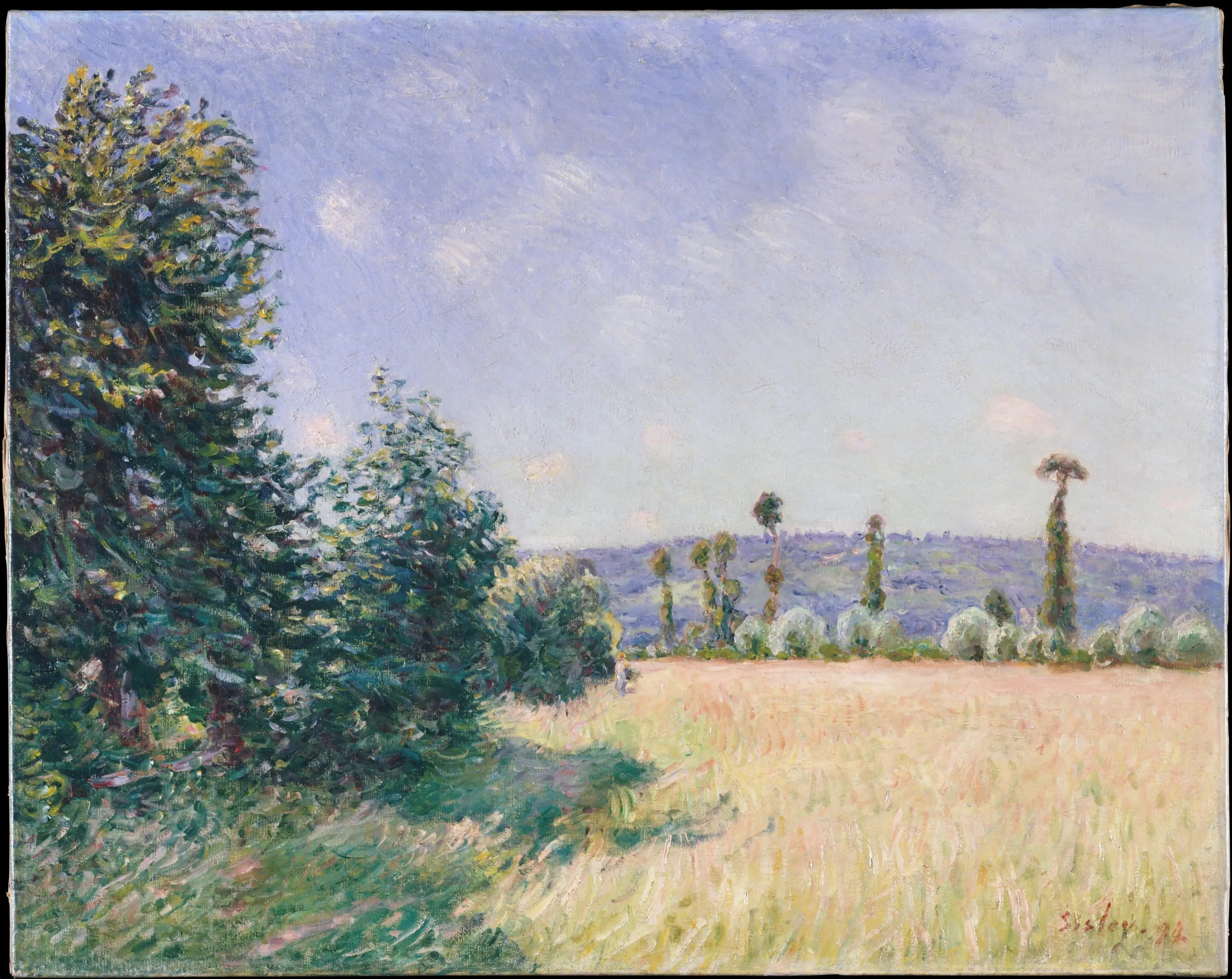 Reproduction du tableau « Les Prairies de Sahurs dans le soleil du matin - Alfred Sisley » par Alpha Reproduction en peinture à l’huile