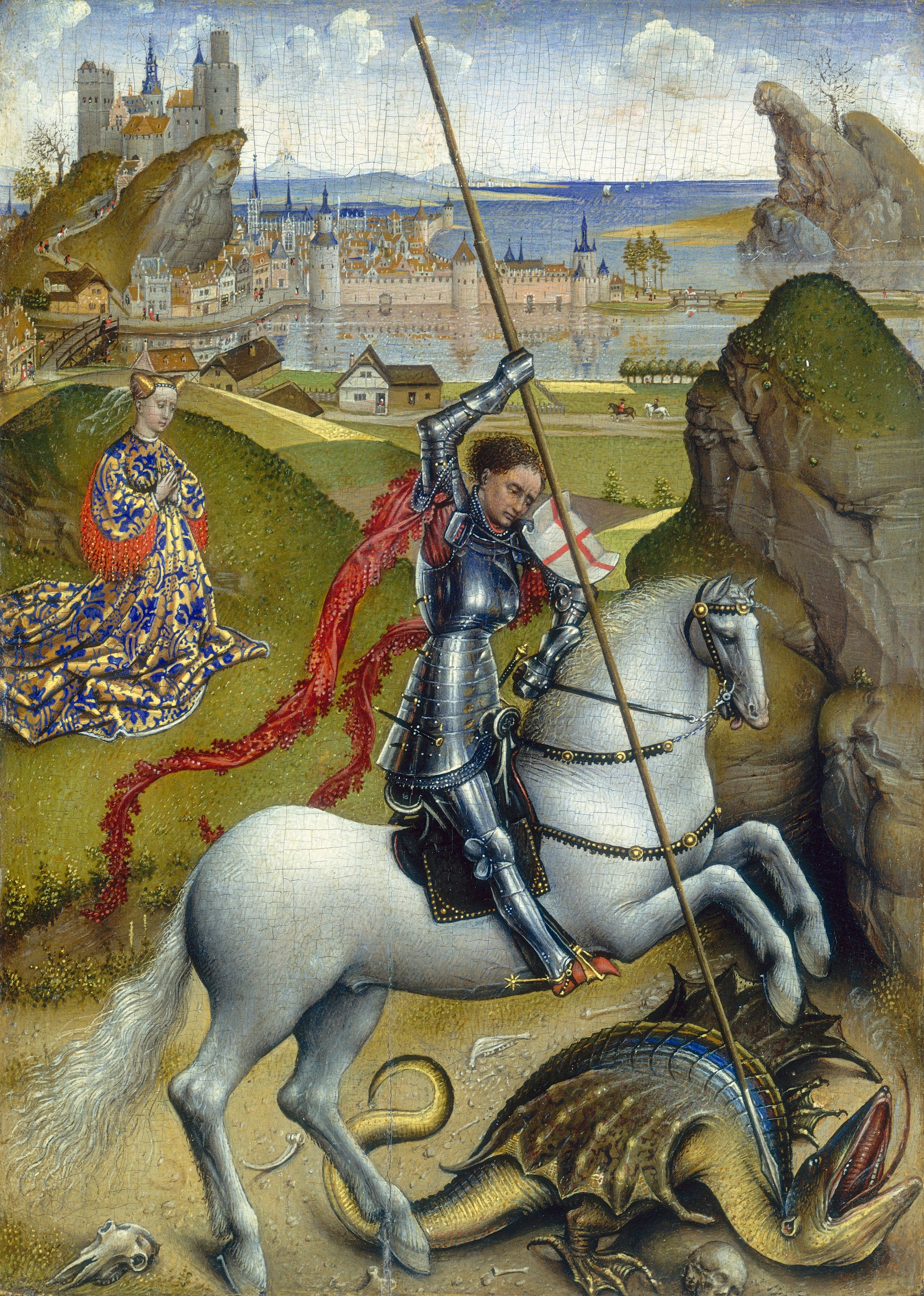 Saint Georges terrassant le dragon - Rogier van der Weyden
