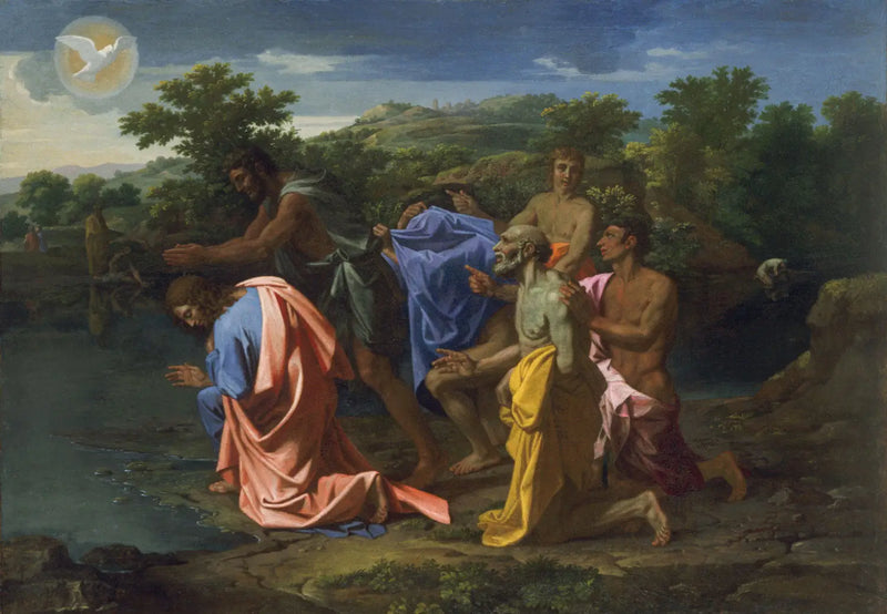 Saint Jean baptizing the Christ - Nicolas Poussin