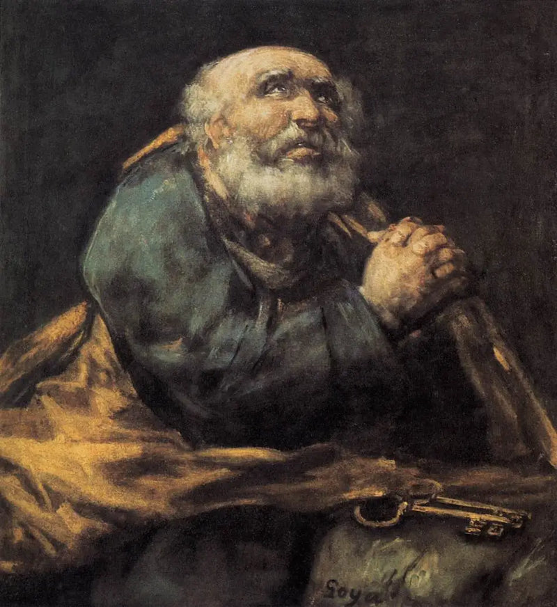 The Repentant Saint Peter - Francisco de Goya