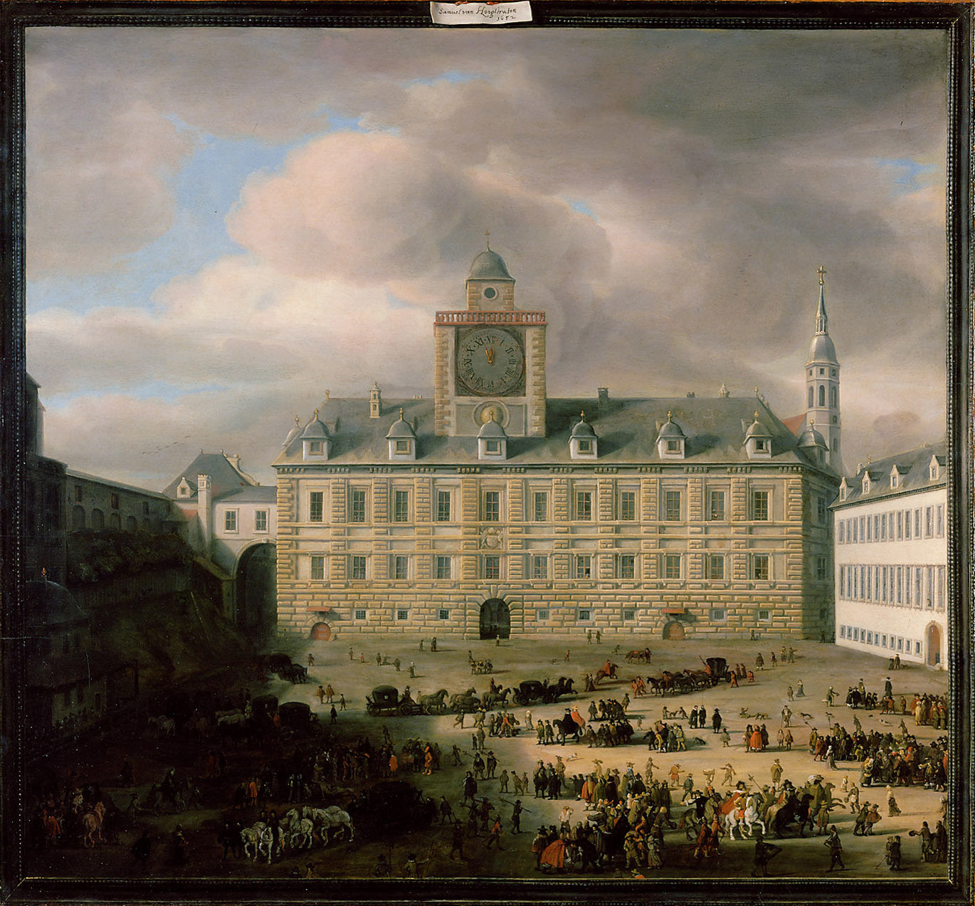 Vue du Hofburg à Vienne - Samuel van Hoogstraten