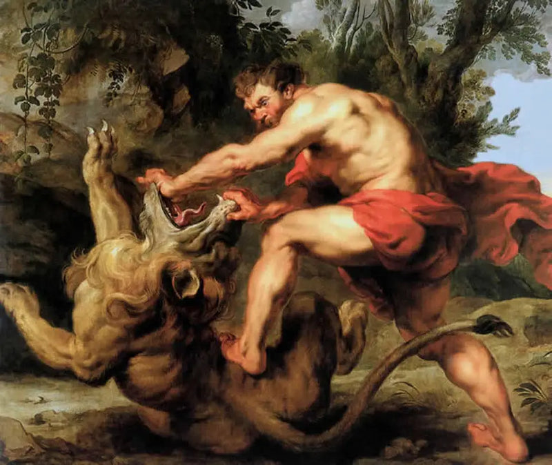 Samson Fighting the Lion - Peter Paul Rubens