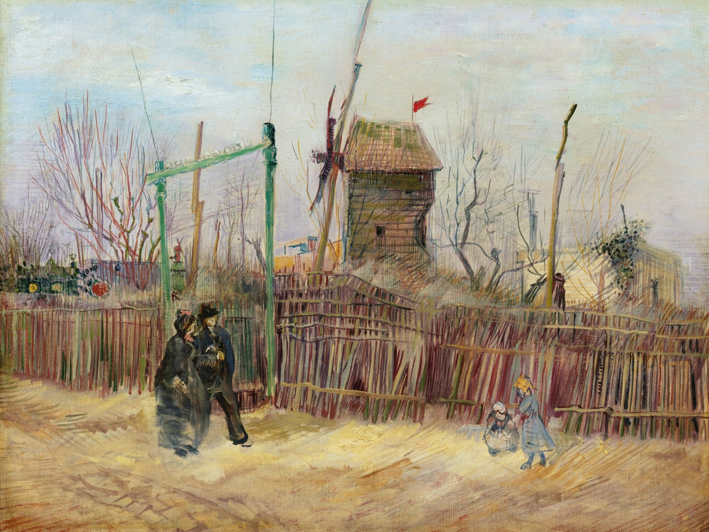 🎡Street Scene in Montmartre Vincent van Gogh (1887)