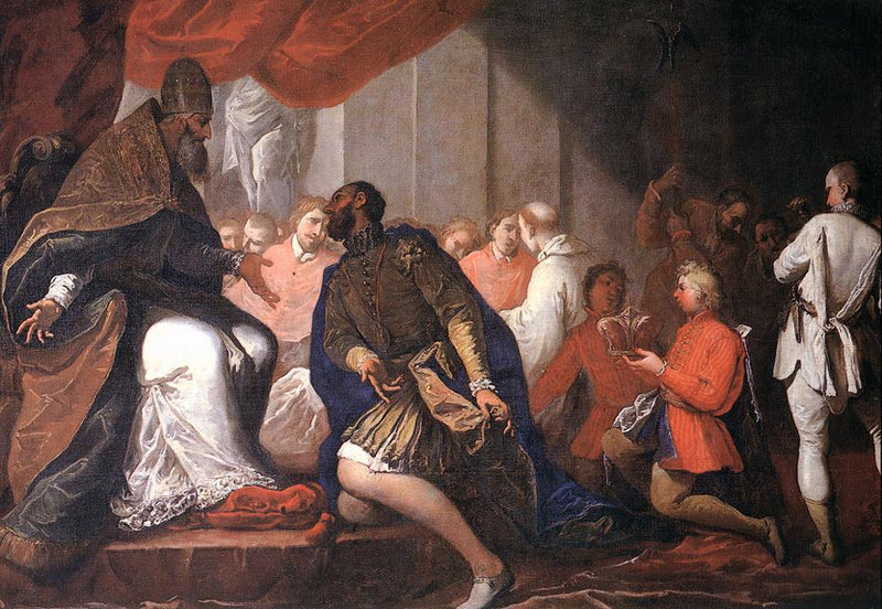 Paul III nomme son fils Pier Luigi duke of Plaisance et Parme - Sebastiano Ricci