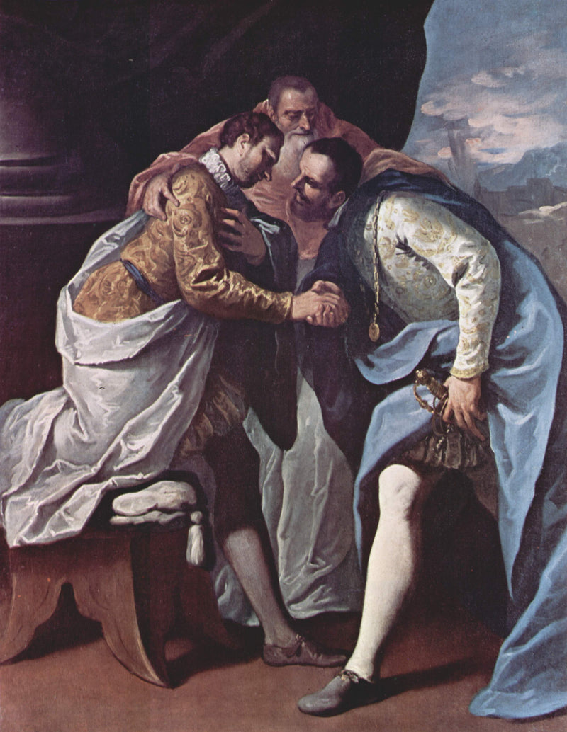Paul III reconciles François I and Charles V - Sebastiano Ricci