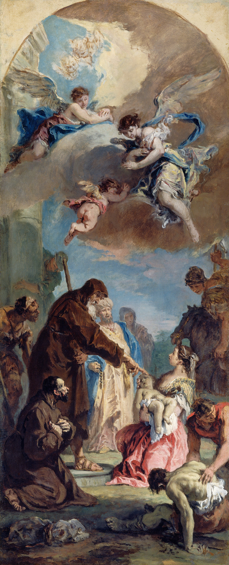 A miracle of Saint Francis of Paola - Sebastiano Ricci