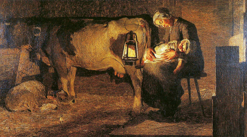 Les Deux Mères - Giovanni Segantini
