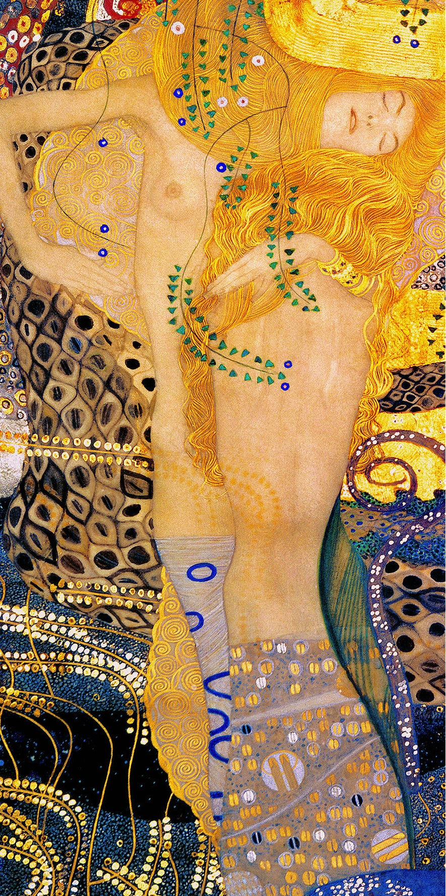 🐍✨ Water Serpent II – Gustav Klimt (1904–1907)