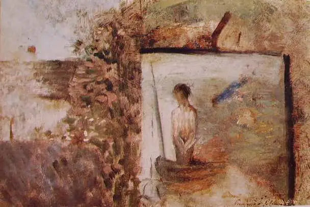 Landscape with ''The Poor Fisherman'' by Puvis de Chavannes - Georges Seurat