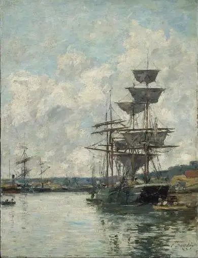 Boats in Le Havre - Eugène Boudin