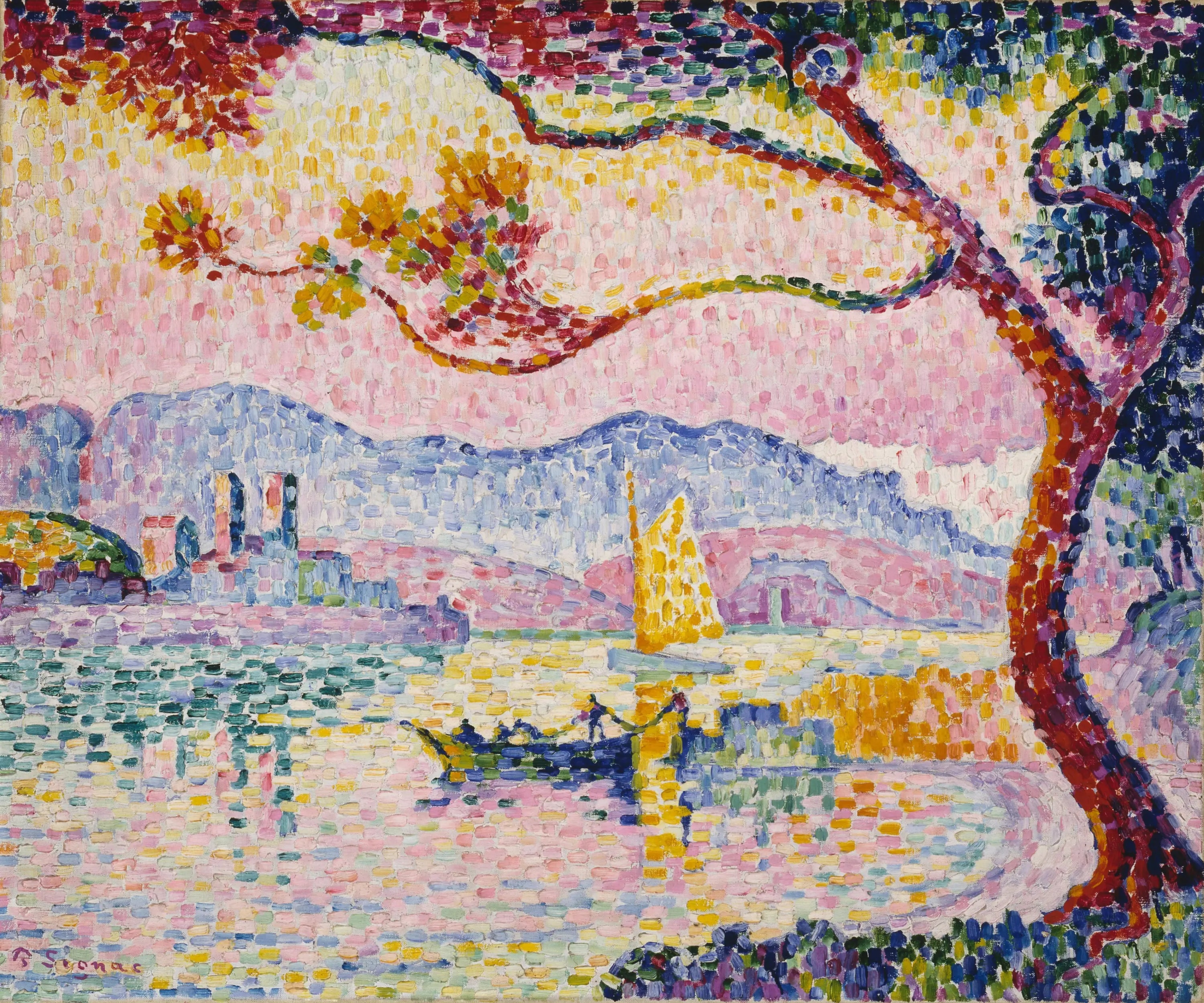 Reproduction du tableau « Antibes, Petit port de Bacon - Paul Signac » par Alpha Reproduction en peinture à l’huile
