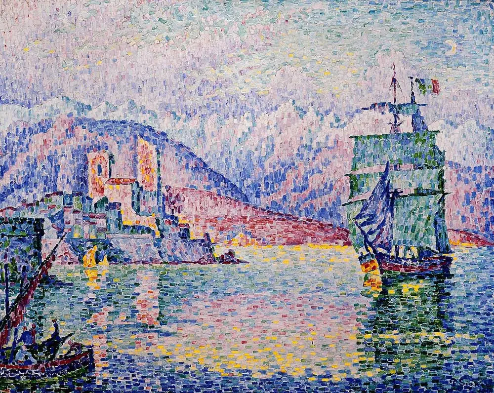 Reproduction du tableau « Antibes le soir - Paul Signac » par Alpha Reproduction en peinture à l’huile