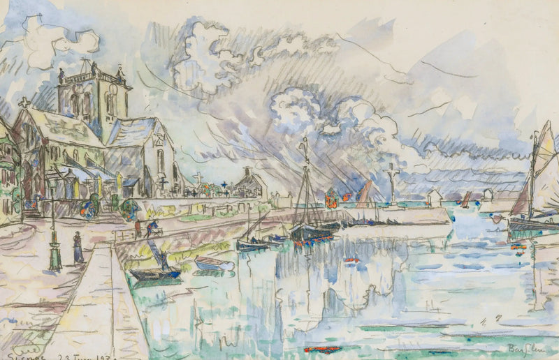 Barfleur, the port - Paul Signac