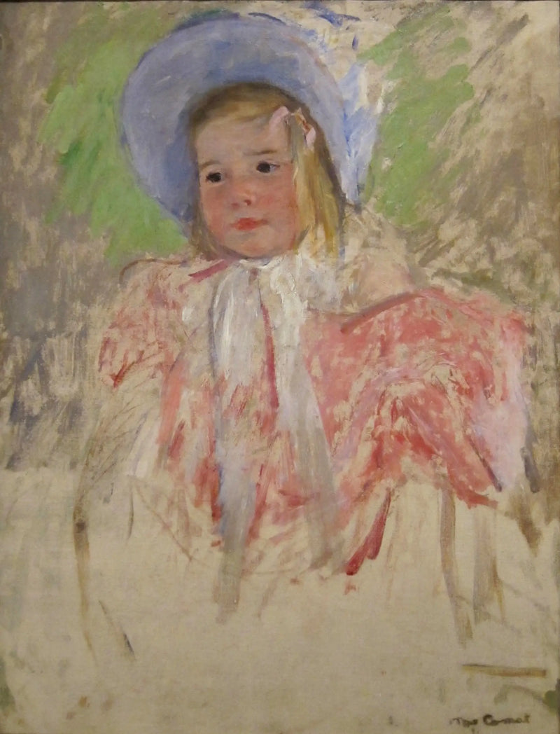 Simone with the Blue Bonnet (No. 1) - Mary Cassatt