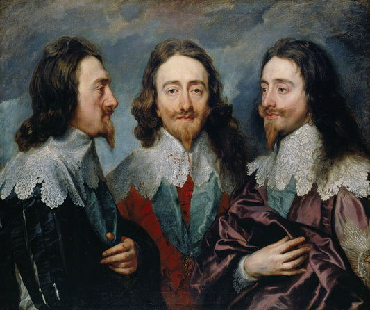 👑 Triple Portrait of Charles I – Anthony van Dyck (circa 1635–1636)