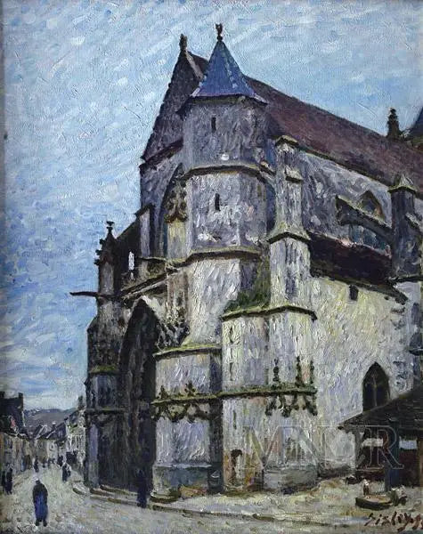 The Church of Moret, in Winter - Alfred Sisley