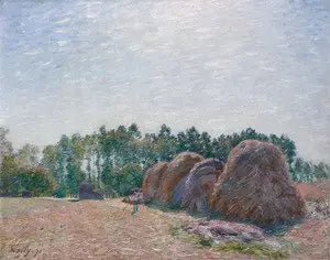 The Haystacks at Moret - Morning Effect - Alfred Sisley