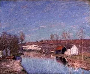 The Loing and the Hill of Saint-Nicaise - February Afternoon - Alfred Sisley