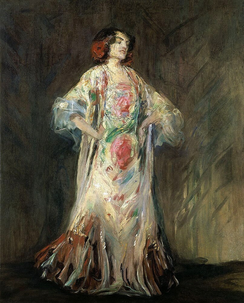Portrait of a dancer Antonia Mercé called "La Argentina". - Max Slevogt