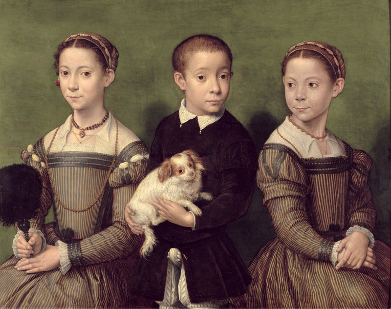 Trois enfants avec un chien - Sofonisba Anguissola