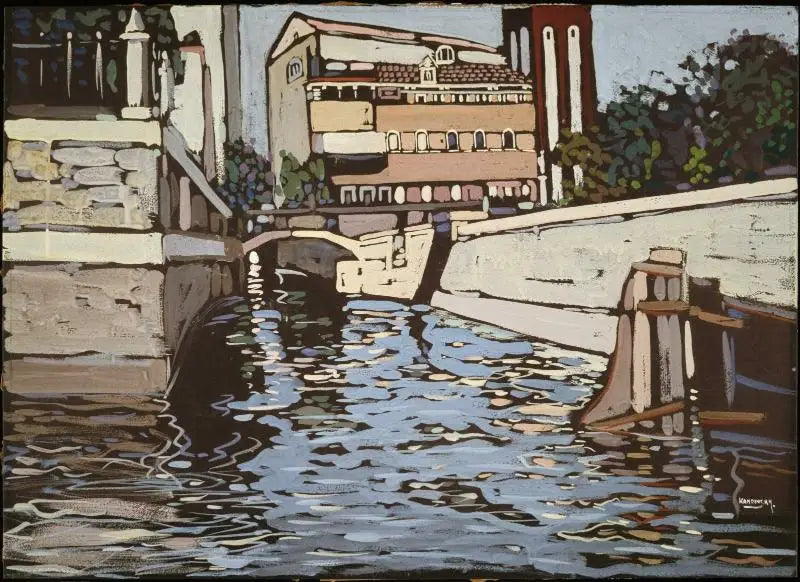 Reproduction du tableau « Souvenir de Venise 3 (canal) - Vassily Kandinsky » par Alpha Reproduction en peinture à l’huile