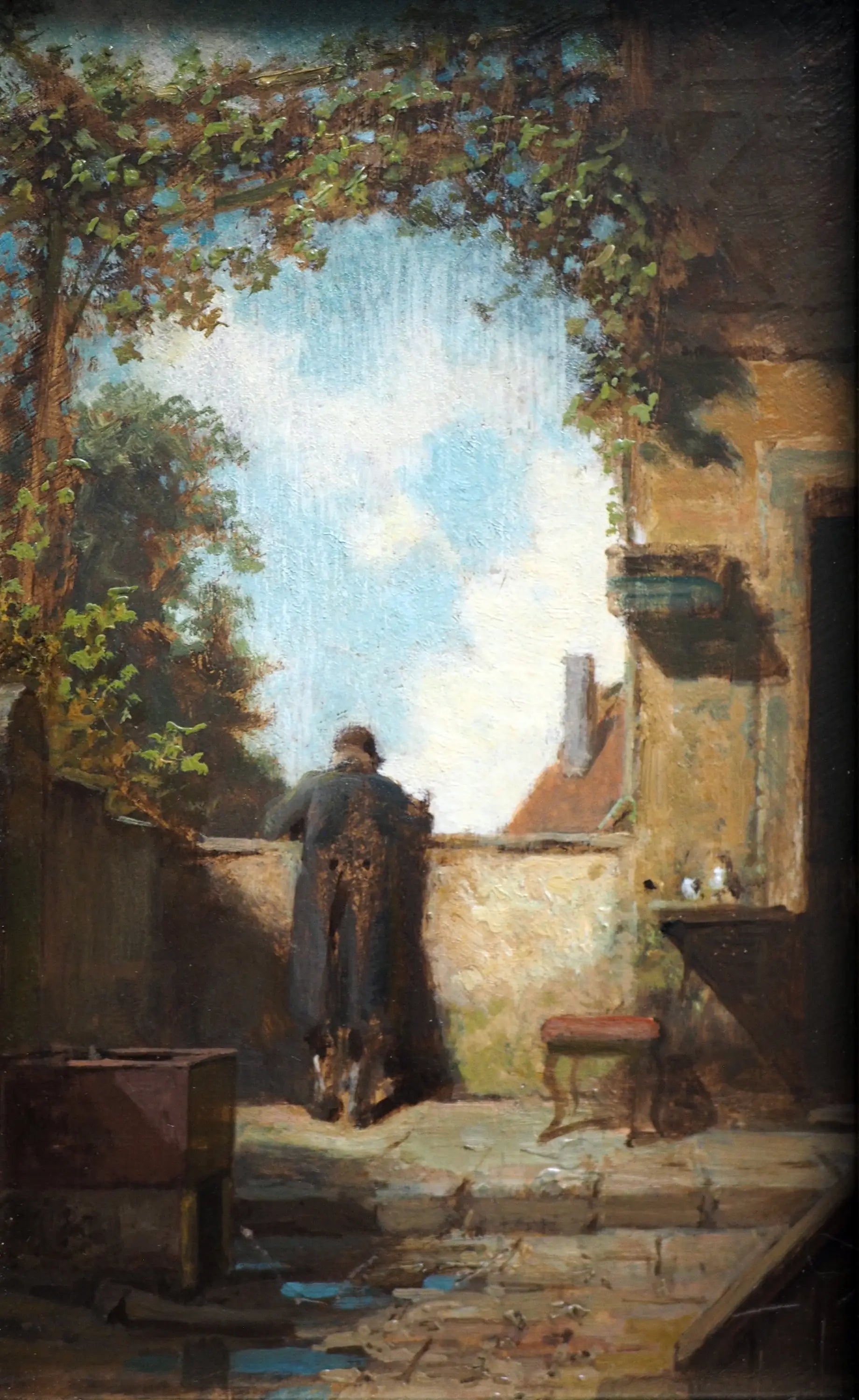 Vieux monsieur sur la terrasse - Carl Spitzweg - Alpha Reproduction