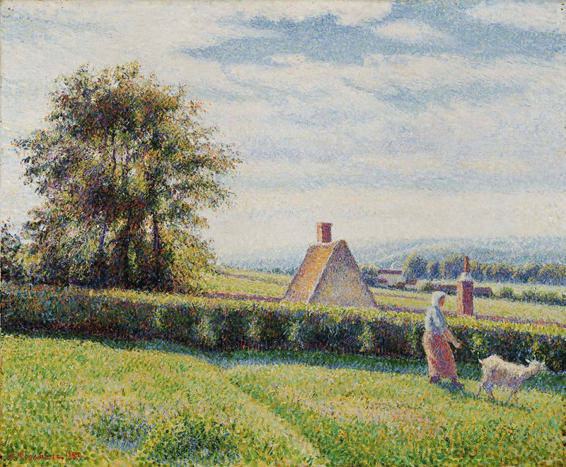 Woman and Goat at Éragny - Camille Pissarro