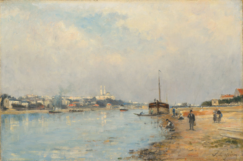 The Seine. The Trocadéro and the Grenelle bridge, seen from the quai des javelots. - Stanislas Lépine