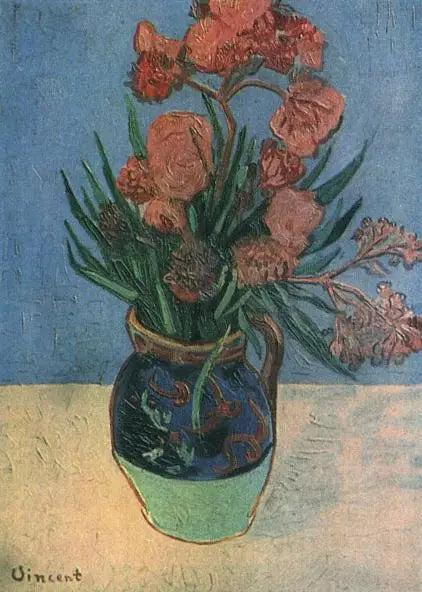 Vase with Pink Laurels - Vincent van Gogh