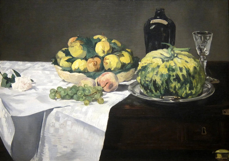 Still Life with Melon and Peaches - Édouard Manet