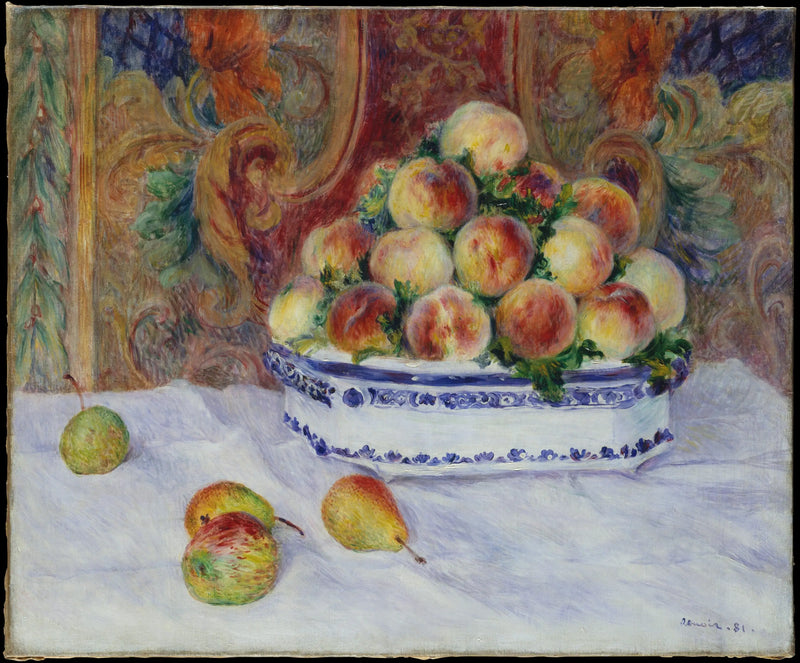 Still Life with Peaches - Pierre-Auguste Renoir