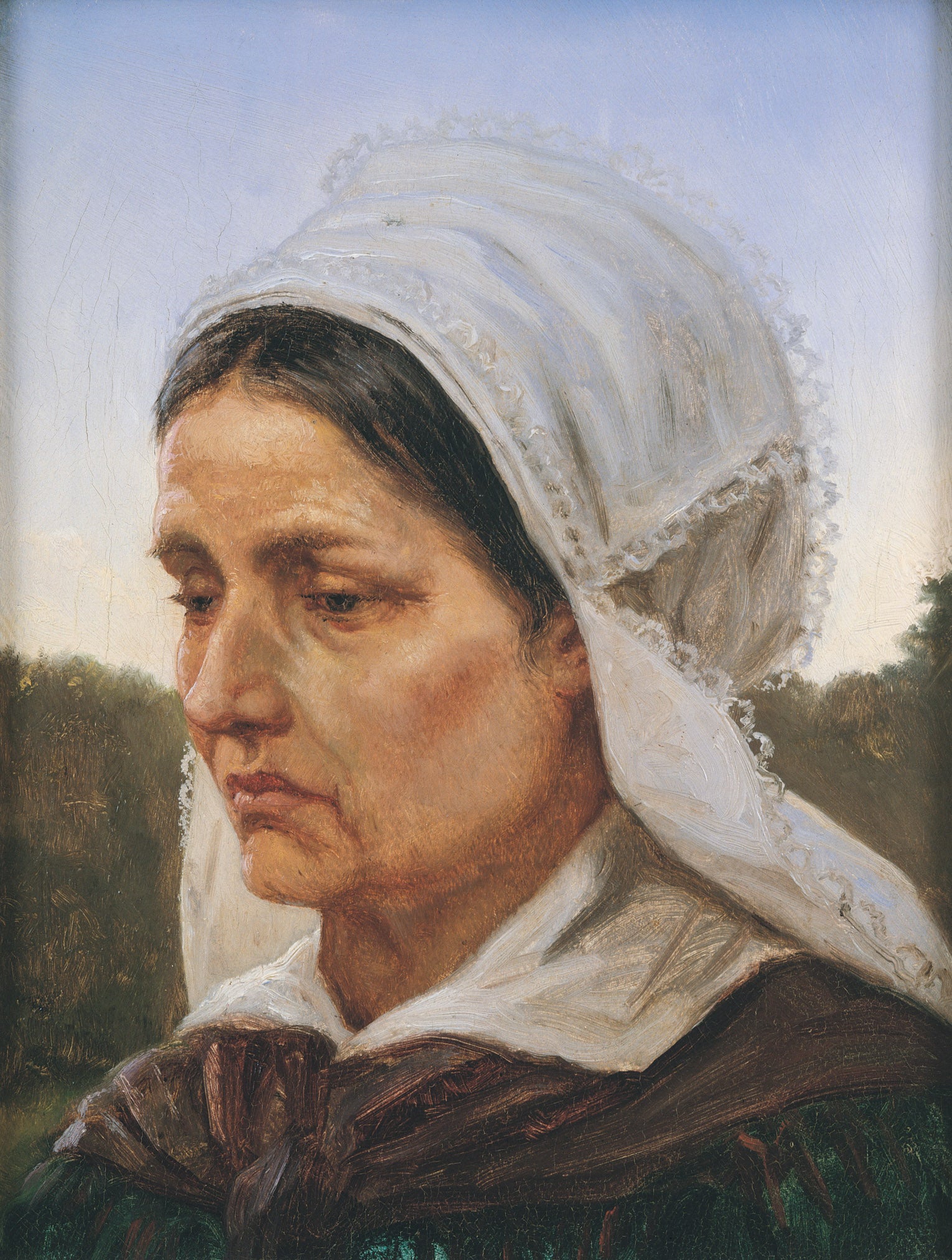 Study of a Woman from Arildsläge in Sweden in Festive Attire - Peder Severin Krøyer