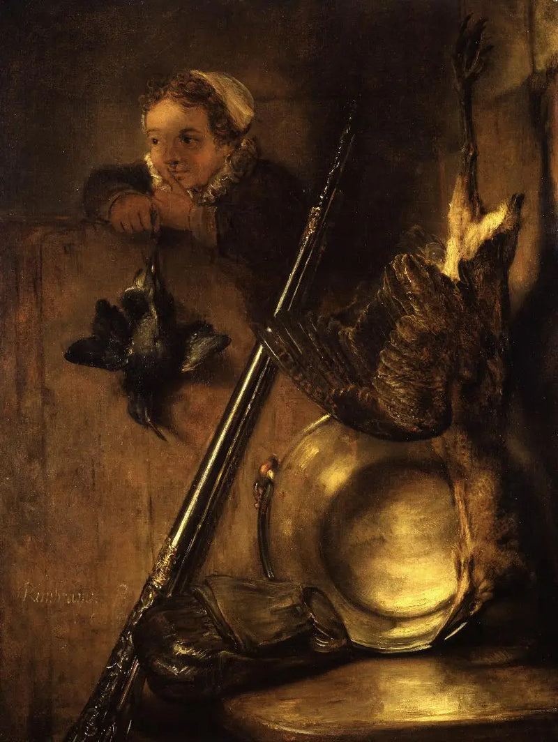 Still Life of Hunting with Bittern - Rembrandt