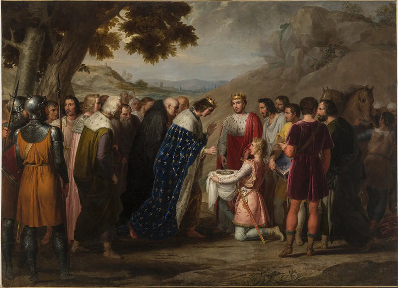 Saint-Louis receiving the Holy Crown of Baudouin II - Rafael Tejeo