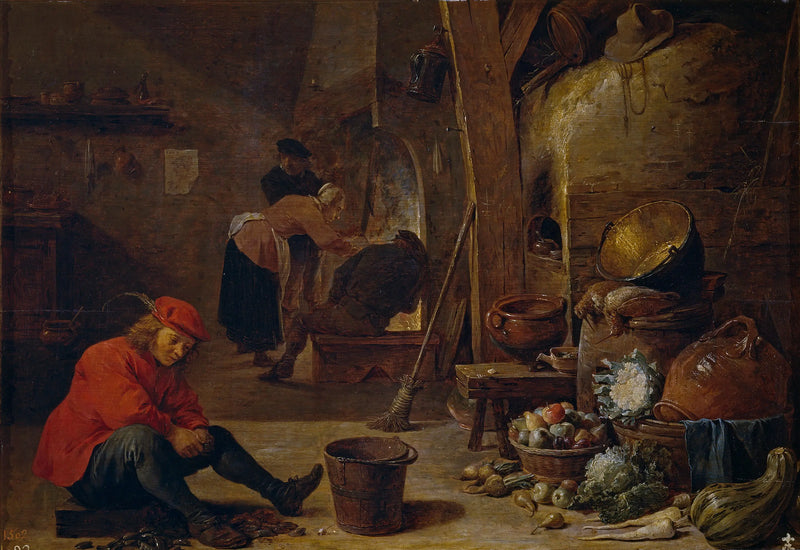 The Kitchen - David Teniers the Younger