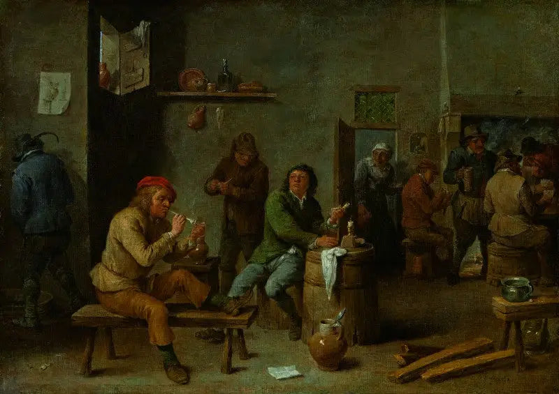Tavern Scene (Smokers in an Inn). - David Teniers the Younger