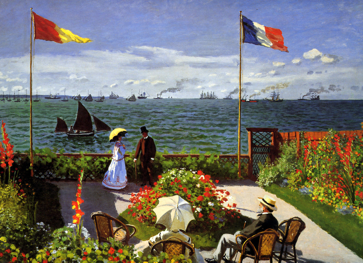 🌊 Terrace at Sainte-Adresse – Claude Monet (1867)